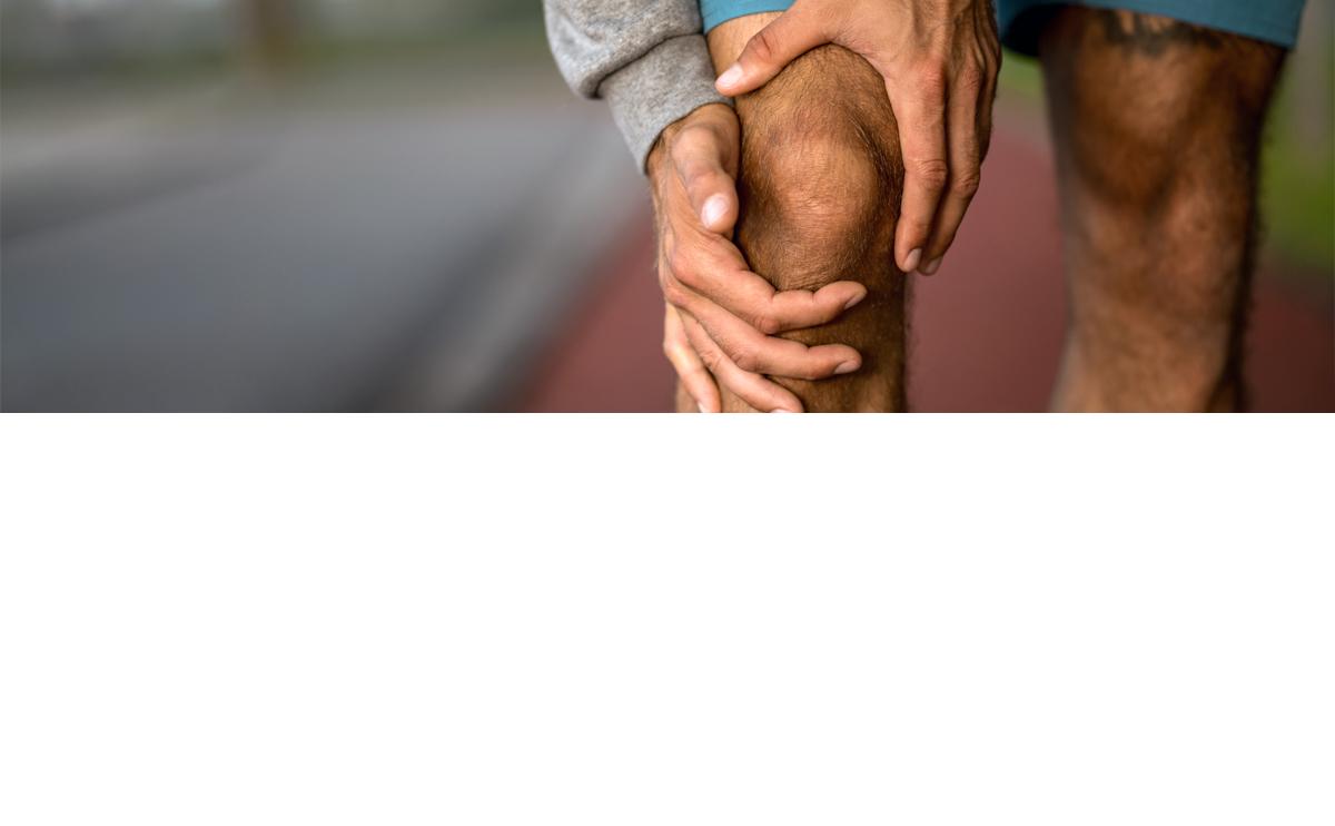 Knie van sporter